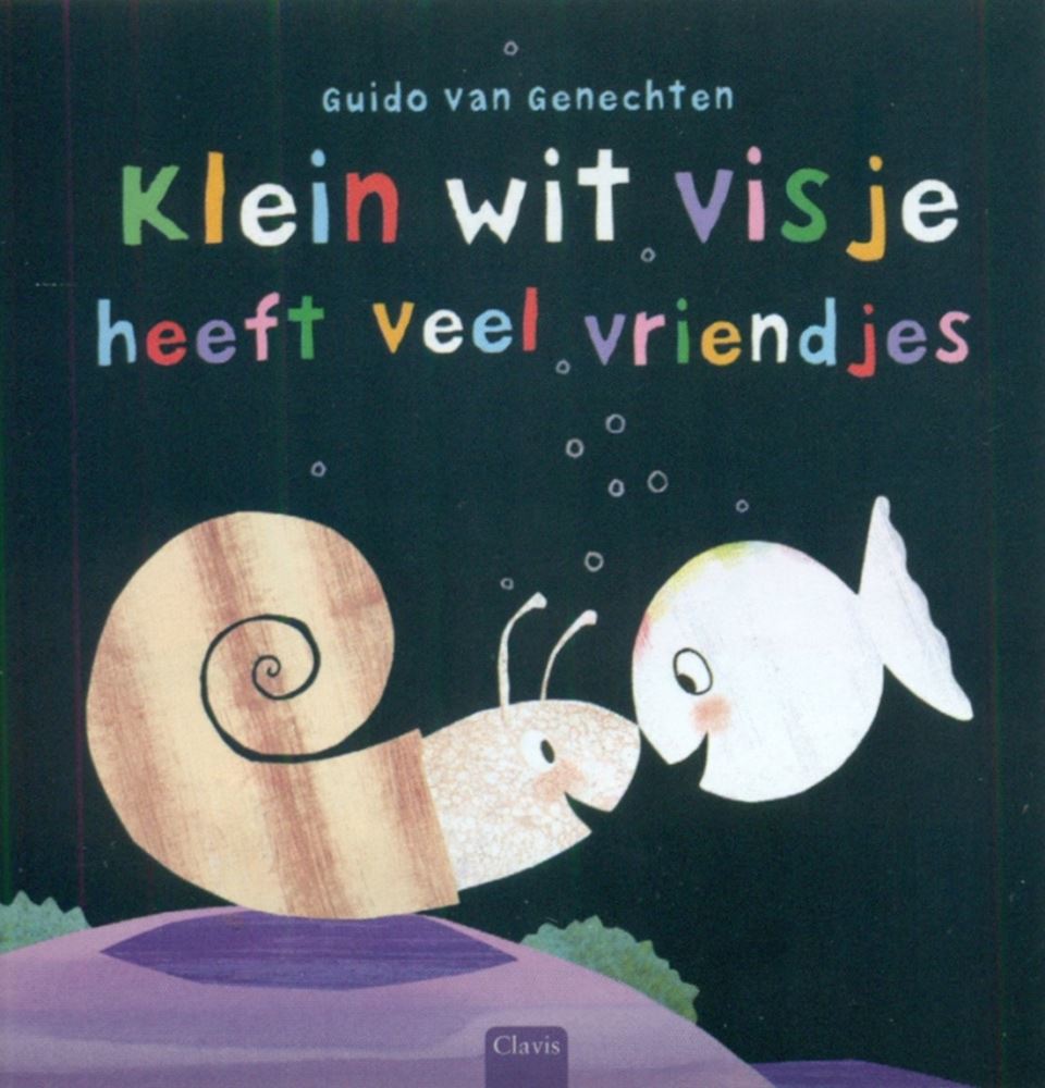Klein wit visje heeft veel vriendjes. 2+