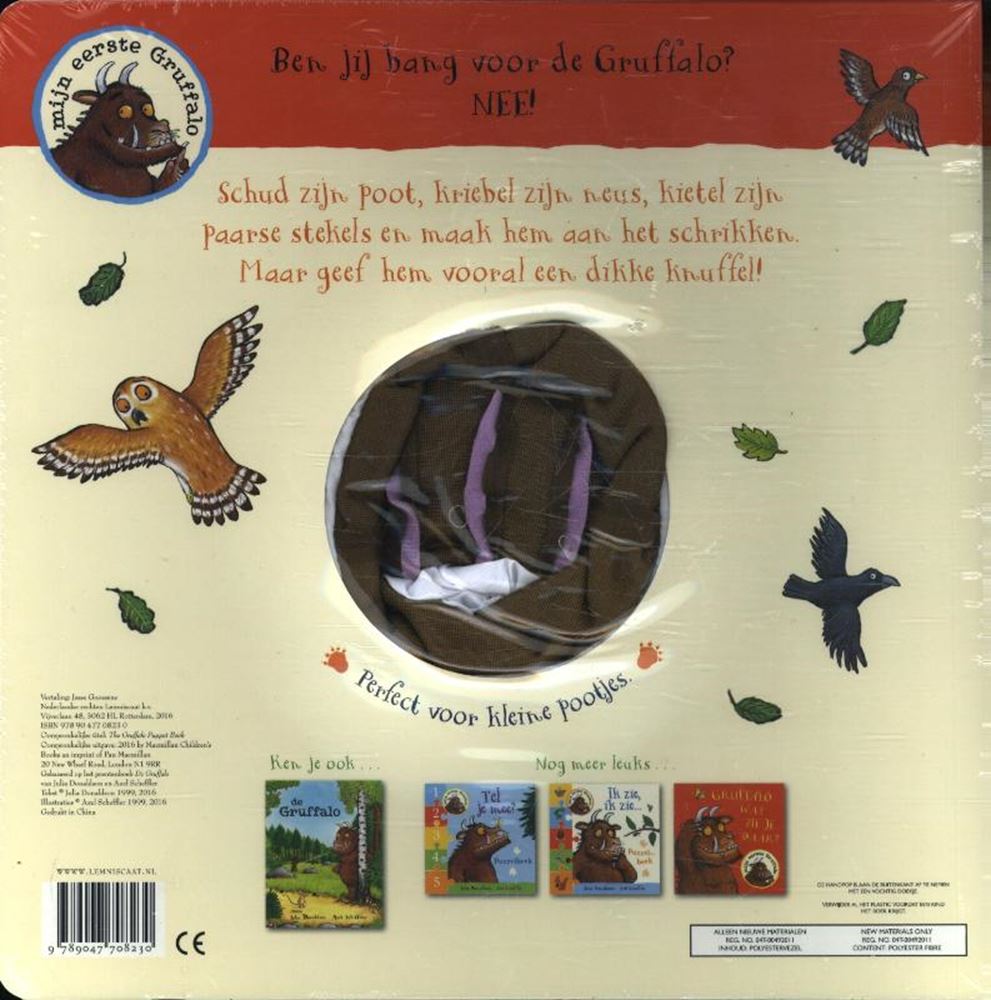 Wie is er bang voor de gruffalo (handpop