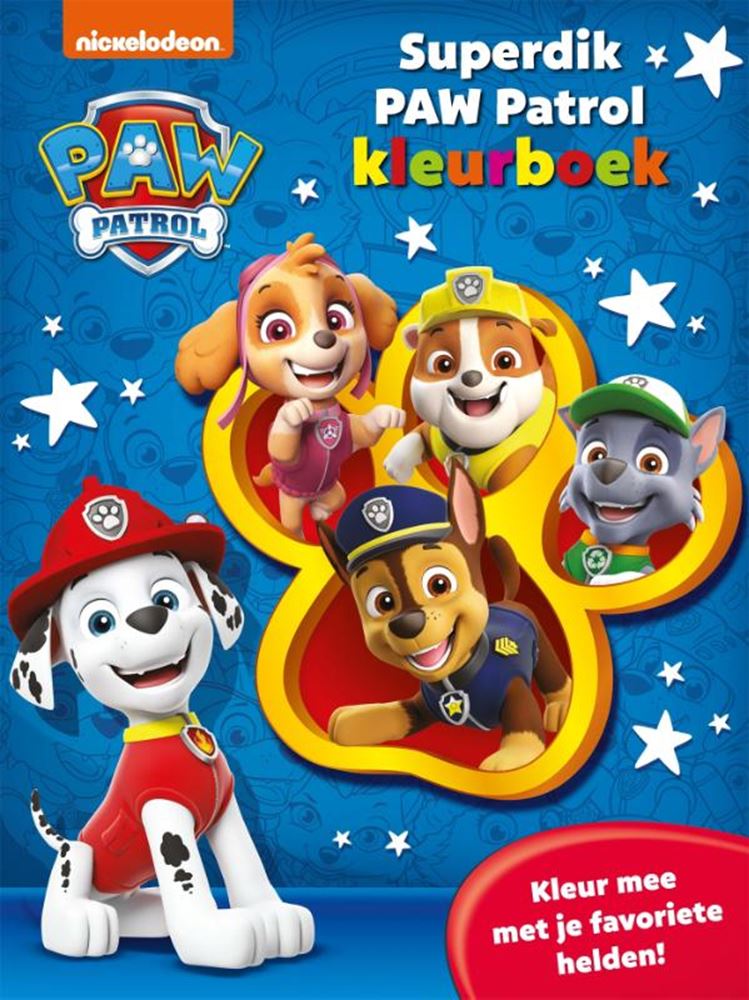 Big balloon superdik paw patrol kleurboek 3+