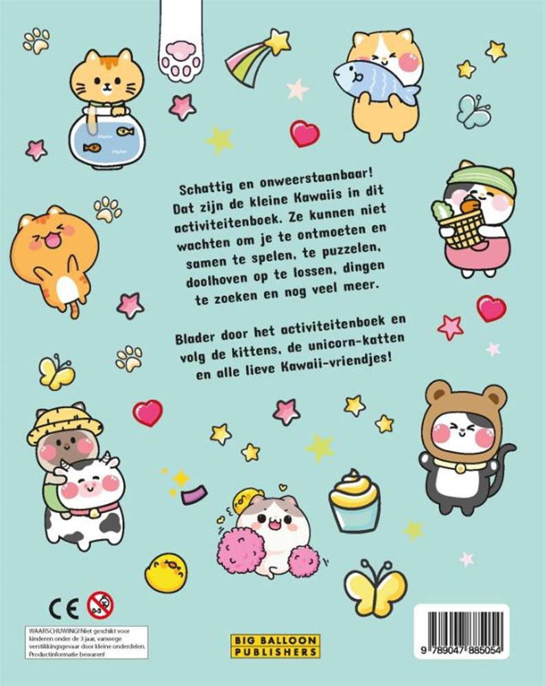 Gottmer uitgevers groep kawaii kittens friends activiteitenboe