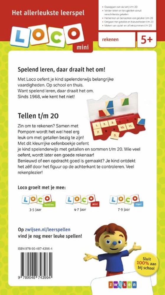 Mini Loco Rompompom - ik leer tellen tm 20