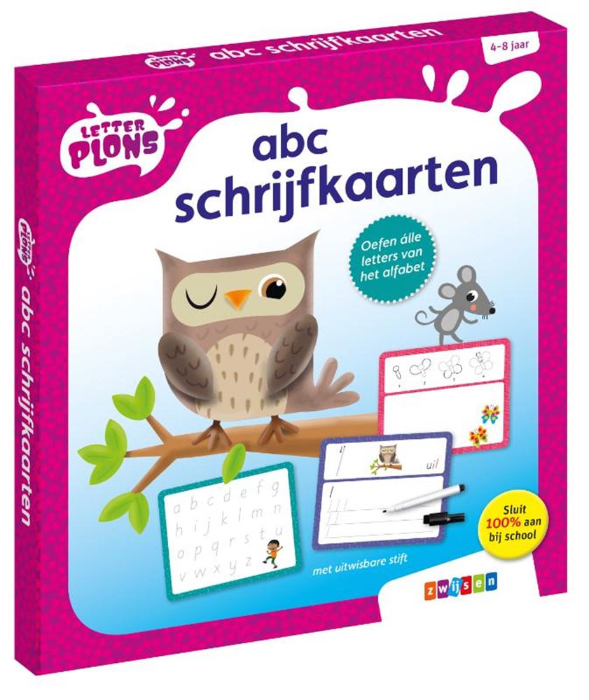 Zwijsen abc schrijfkaarten 4+