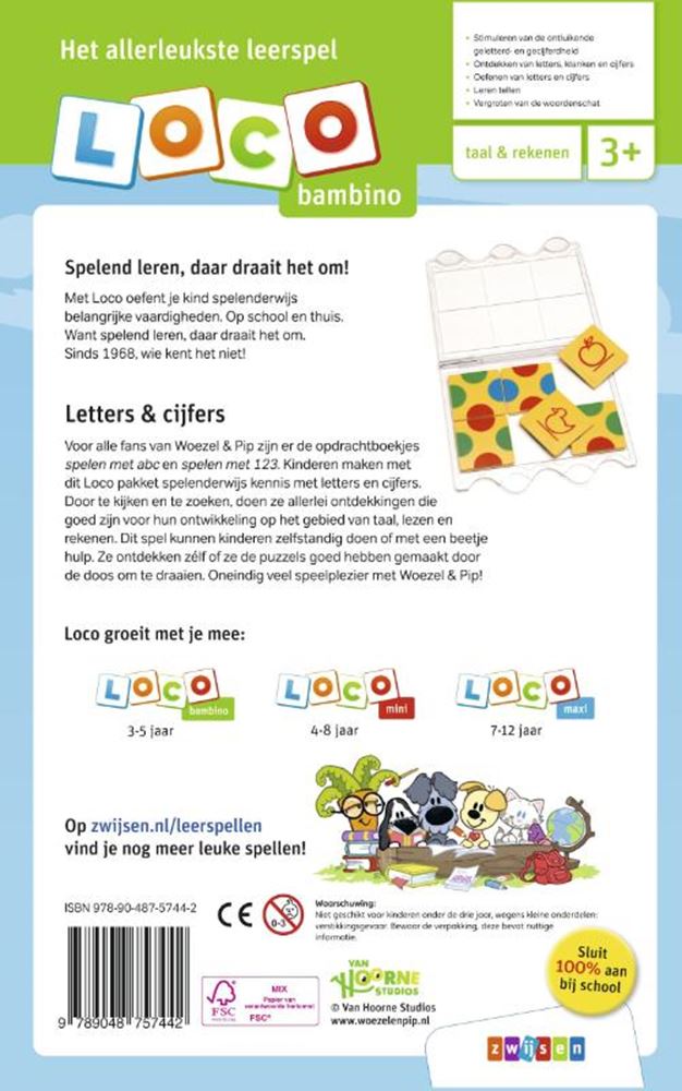 Wpg uitgevers loco bambino woezel pip pakket letters