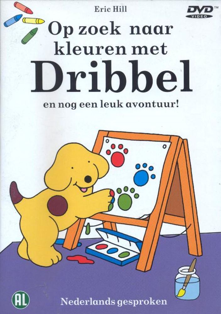 Dvd op zoek naar kleuren met dribbel.