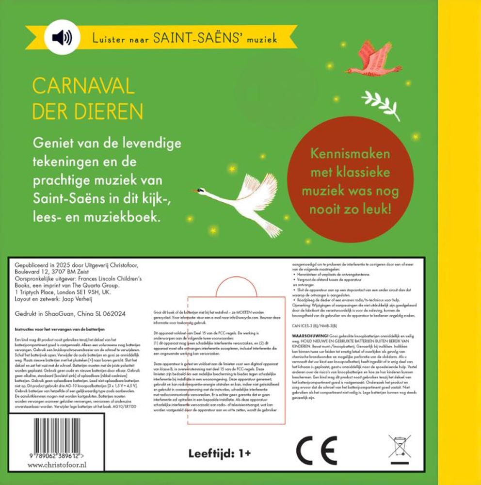 Geluidenboek: carnaval der dieren 1+