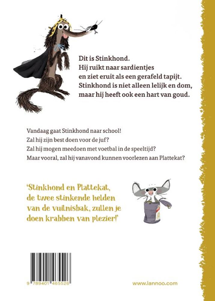 Stinkhond gaat naar school.