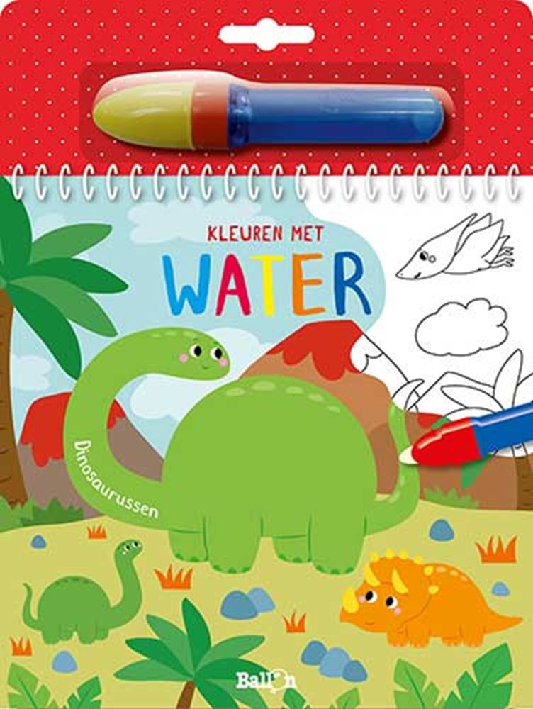 Kleuren met water: dinosaurussen. 4+