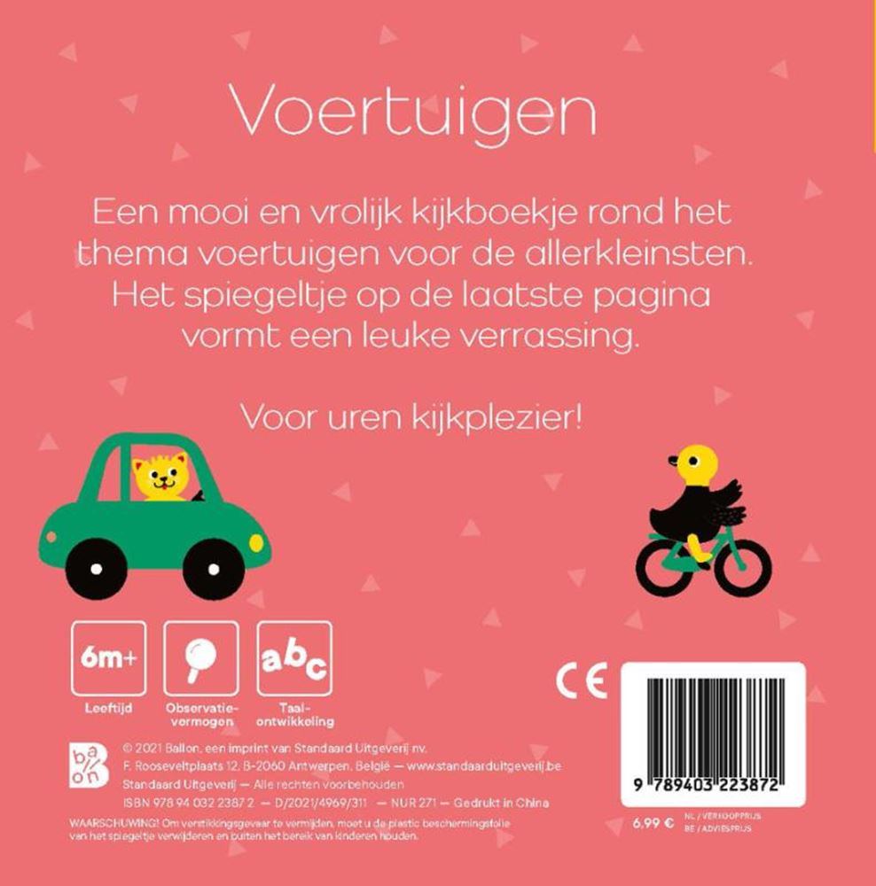 Standaard uitgeverij kijkboekje met spiegeltje: tsjoek, tsjoe