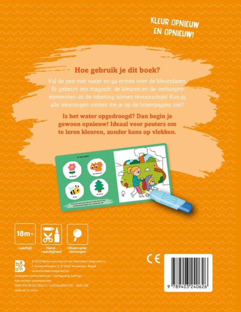 Standaard uitgeverij kleuren met water voor de kleintjes: mij