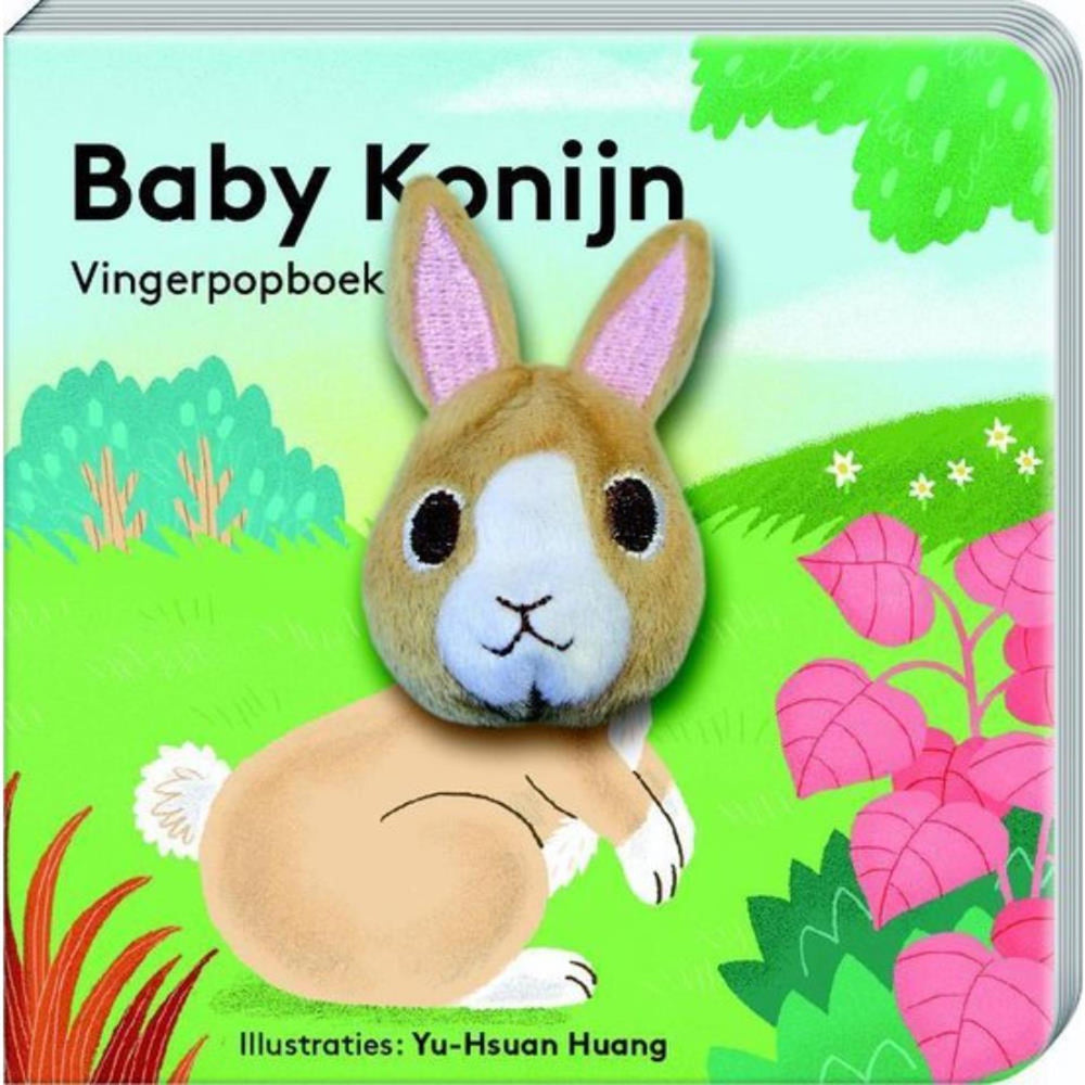 Imagebooks vingerpopboekje - baby konijn voorleesboek hardcover 14 pagina's