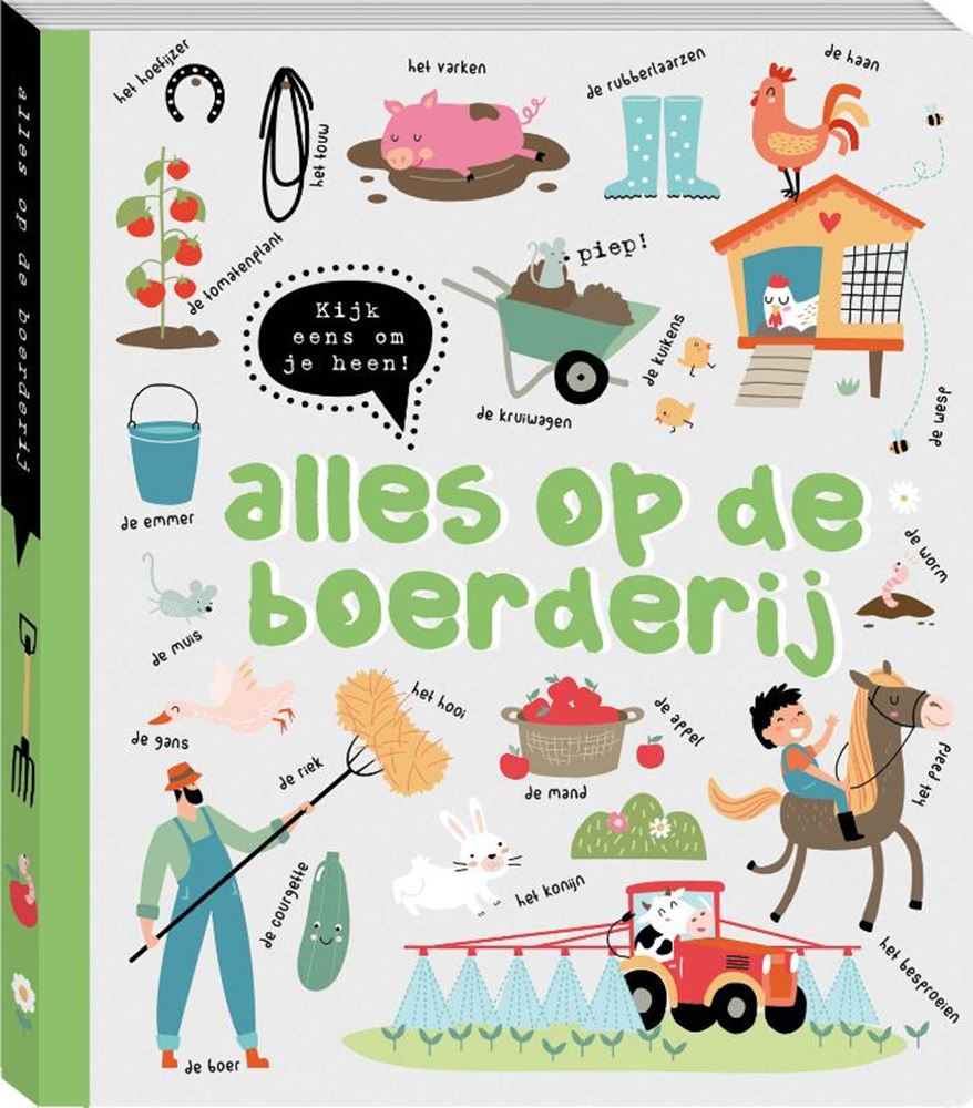 Kartonboek kijk eens om je heen - alles op de boerderij