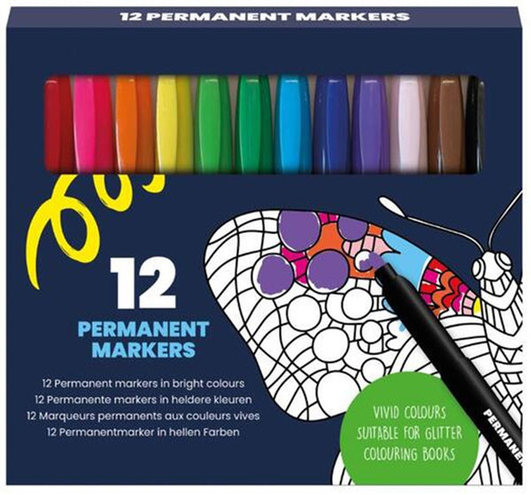 Imagebooks permanent markers gekleurd, 12st.