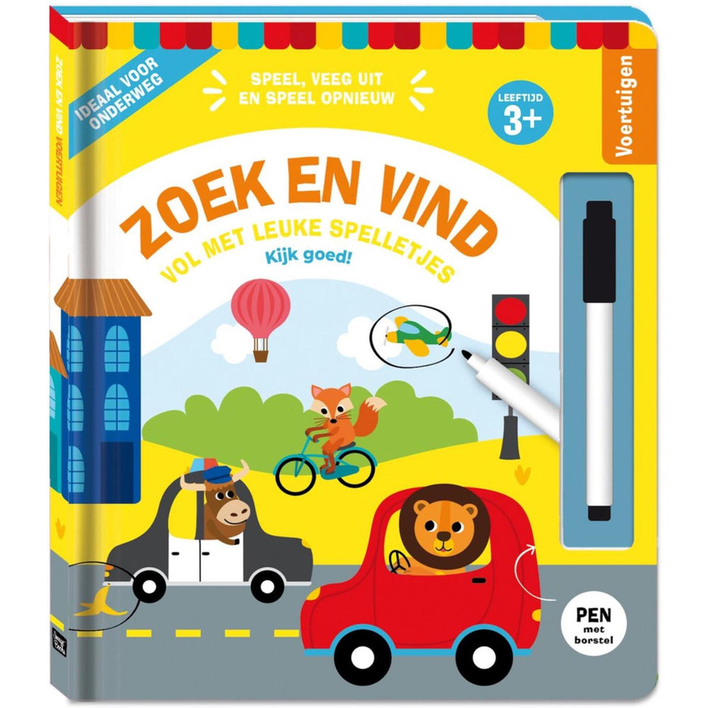 Imagebooks zoek en vind kinderboek - voertuigen 3+