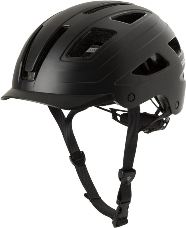 Agu cit-e - fietshelm - unisex - 59-61cm - led-achterlicht - direct-dial - met klep - 13 ventilatieopeningen - zwart