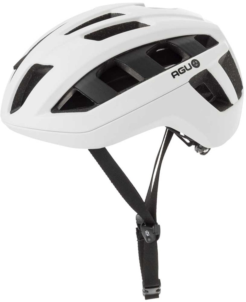 Agu sleek fietshelm – in-mould – 10 ventilatieopeningen – gerecycled materiaal – unisex – wit – s m - 54-58 cm