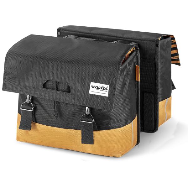Sacoche vélo double recyclée Urban Proof 40 litres - gris jaune