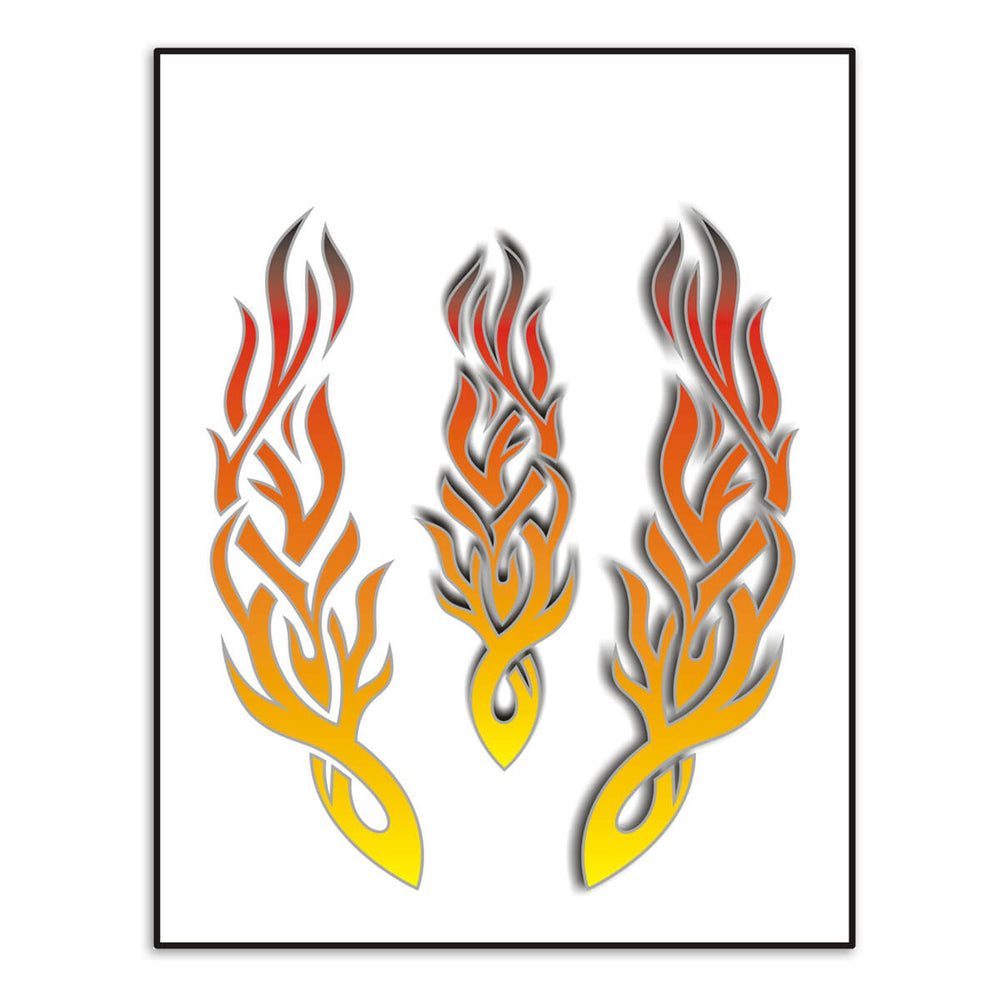 Jeu d'autocollants flammes tribales