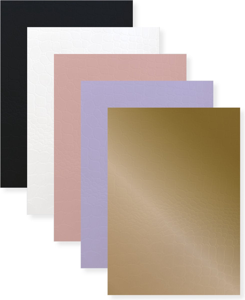 Kangaro schriften - pure croco - a4 - lijn - 4 kleuren - k-pm610003skz