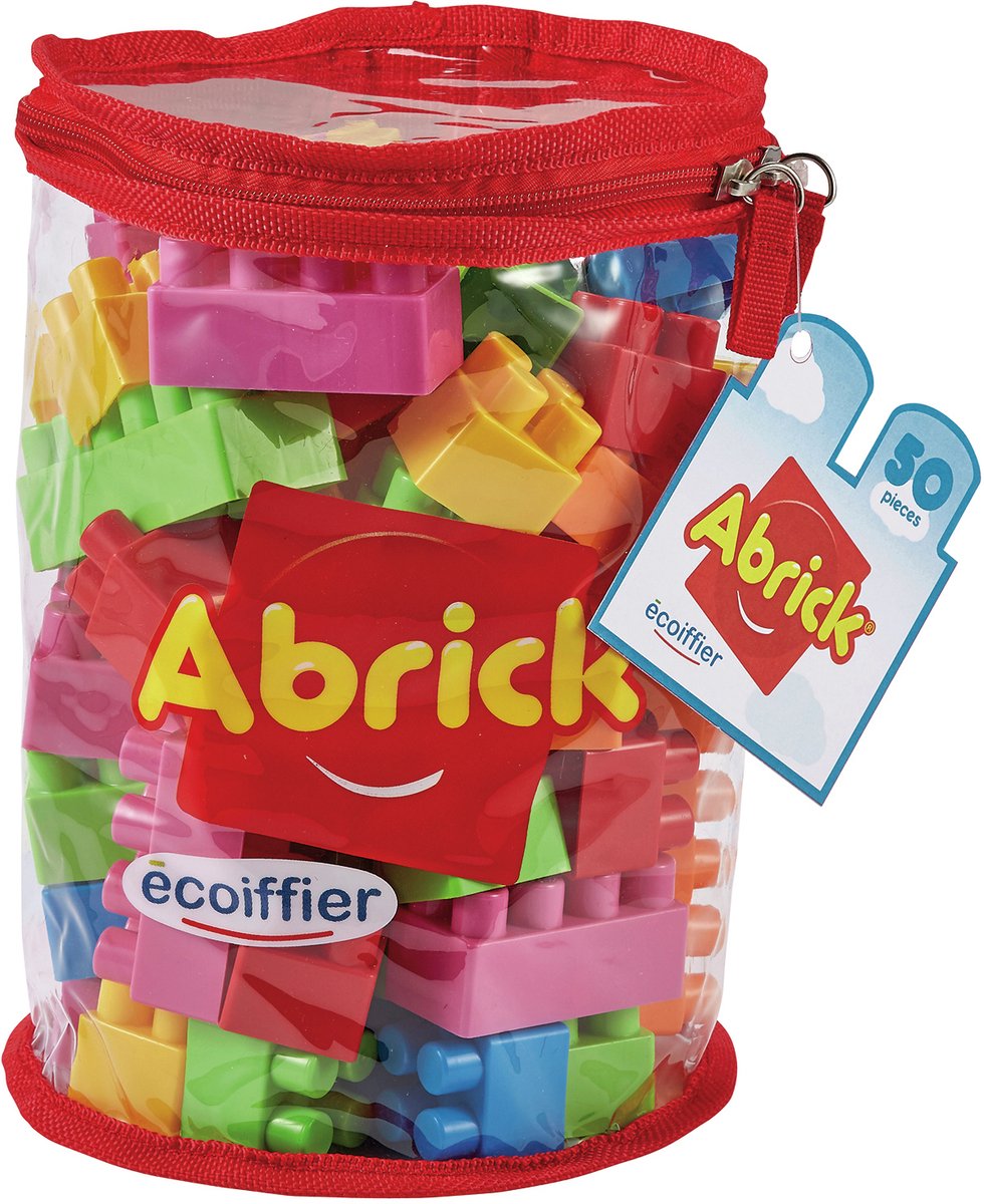 Abrick ecoiffier building blocks colour - 50pc.