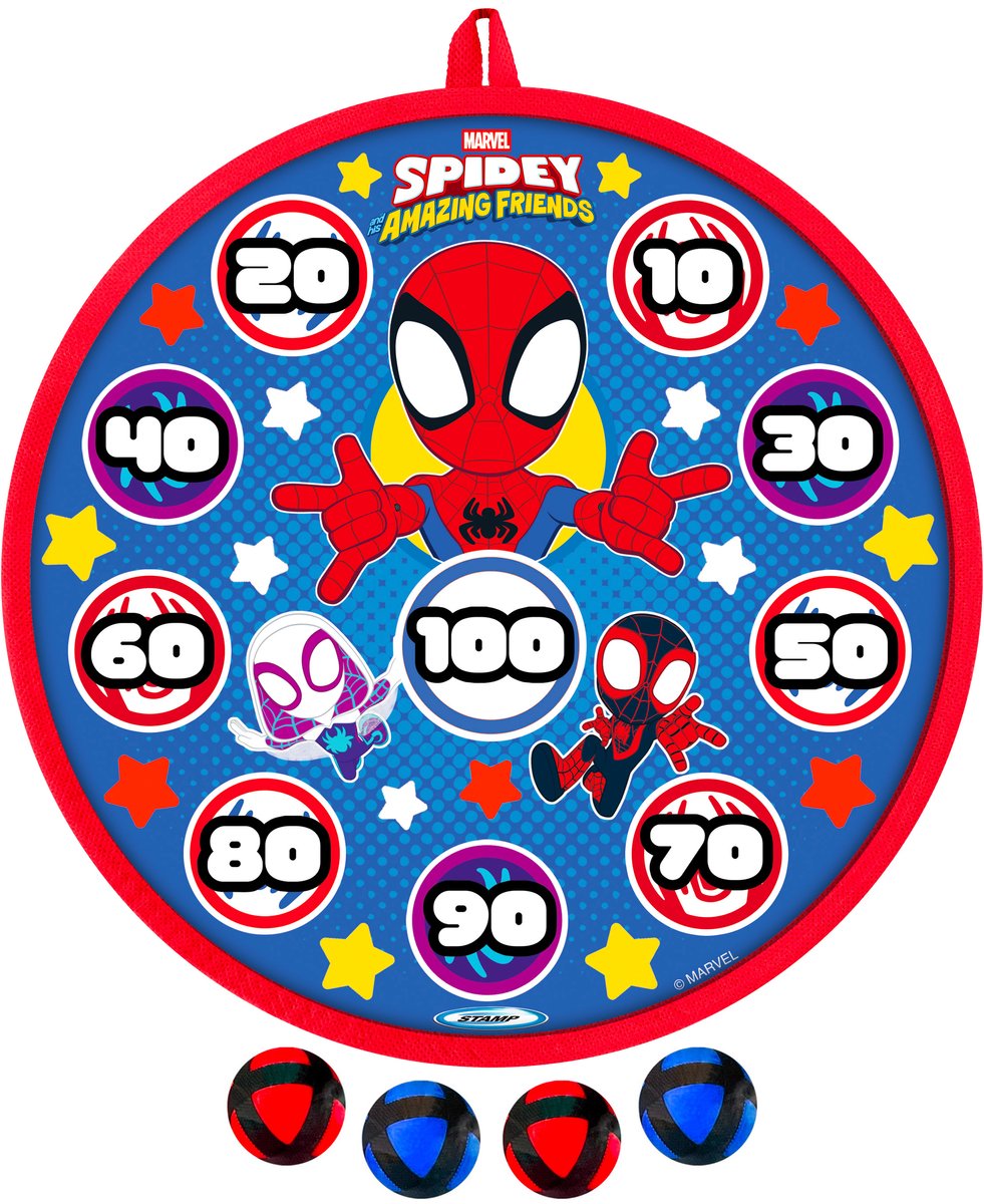Disney darts balls target game 28cm spidey