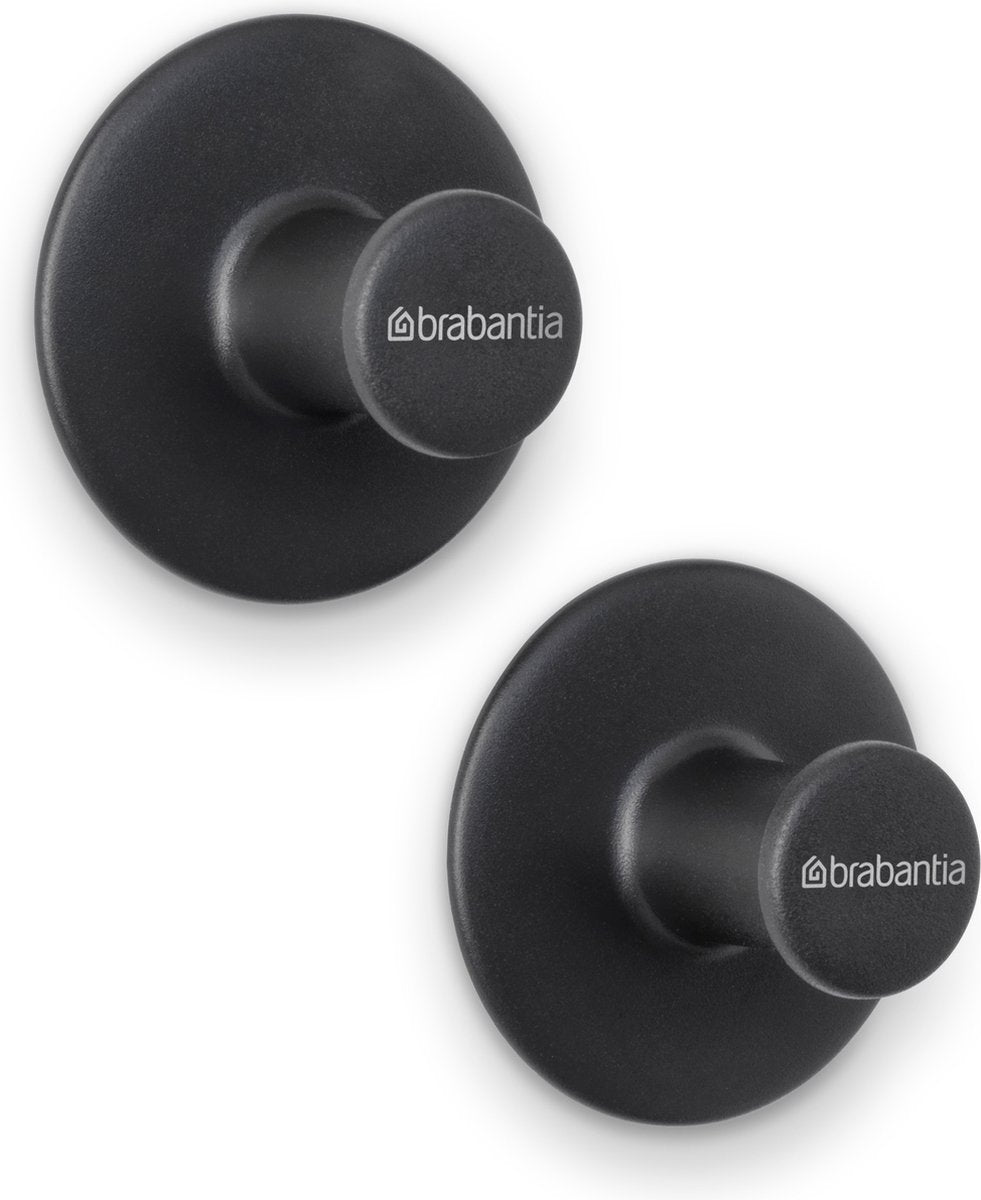 Brabantia renew handdoekhaakjes, set van 2 - donkergrijs