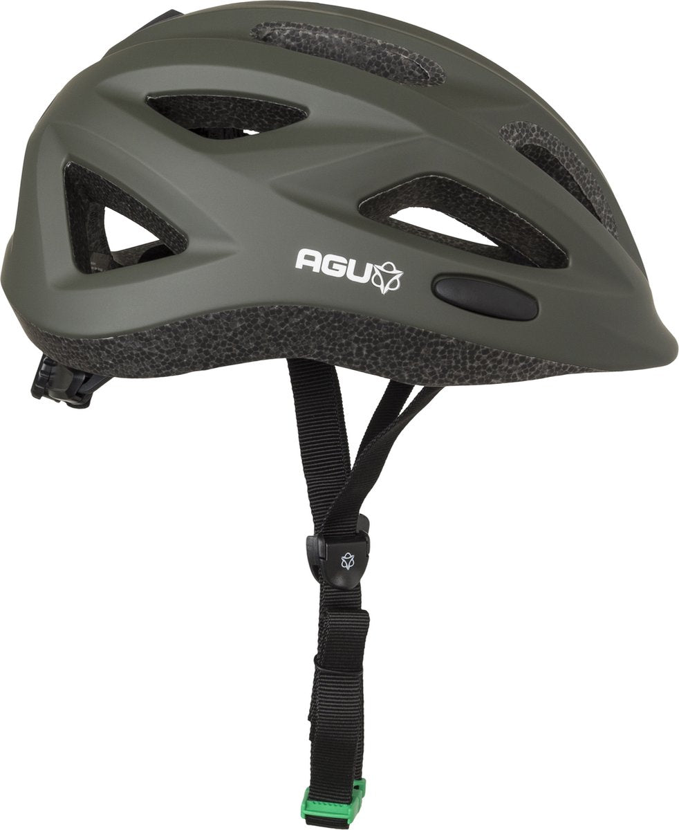 Agu go kids fietshelm kind - kinderhelm groen - fietshelm one size 48-54 cm - voldoet aan en1080 keurmerk