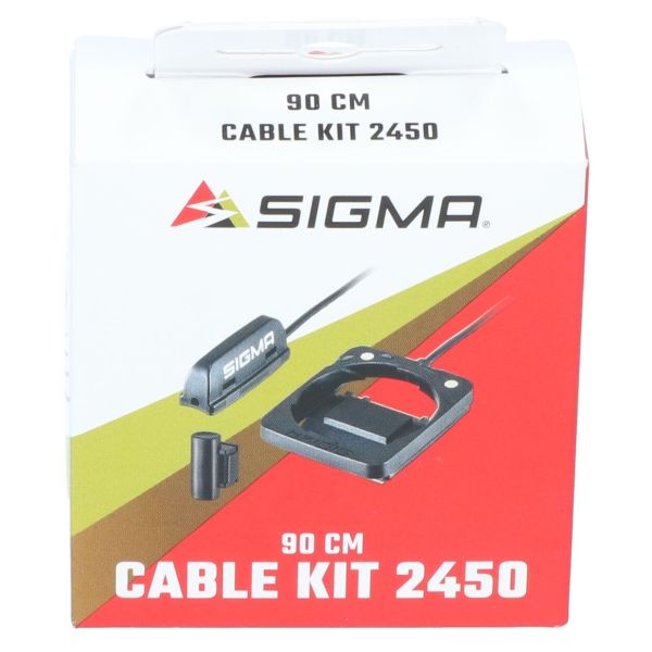 Support d'ordinateur de vélo Sigma 2450 avec aimant à rayons et câble de 90 cm