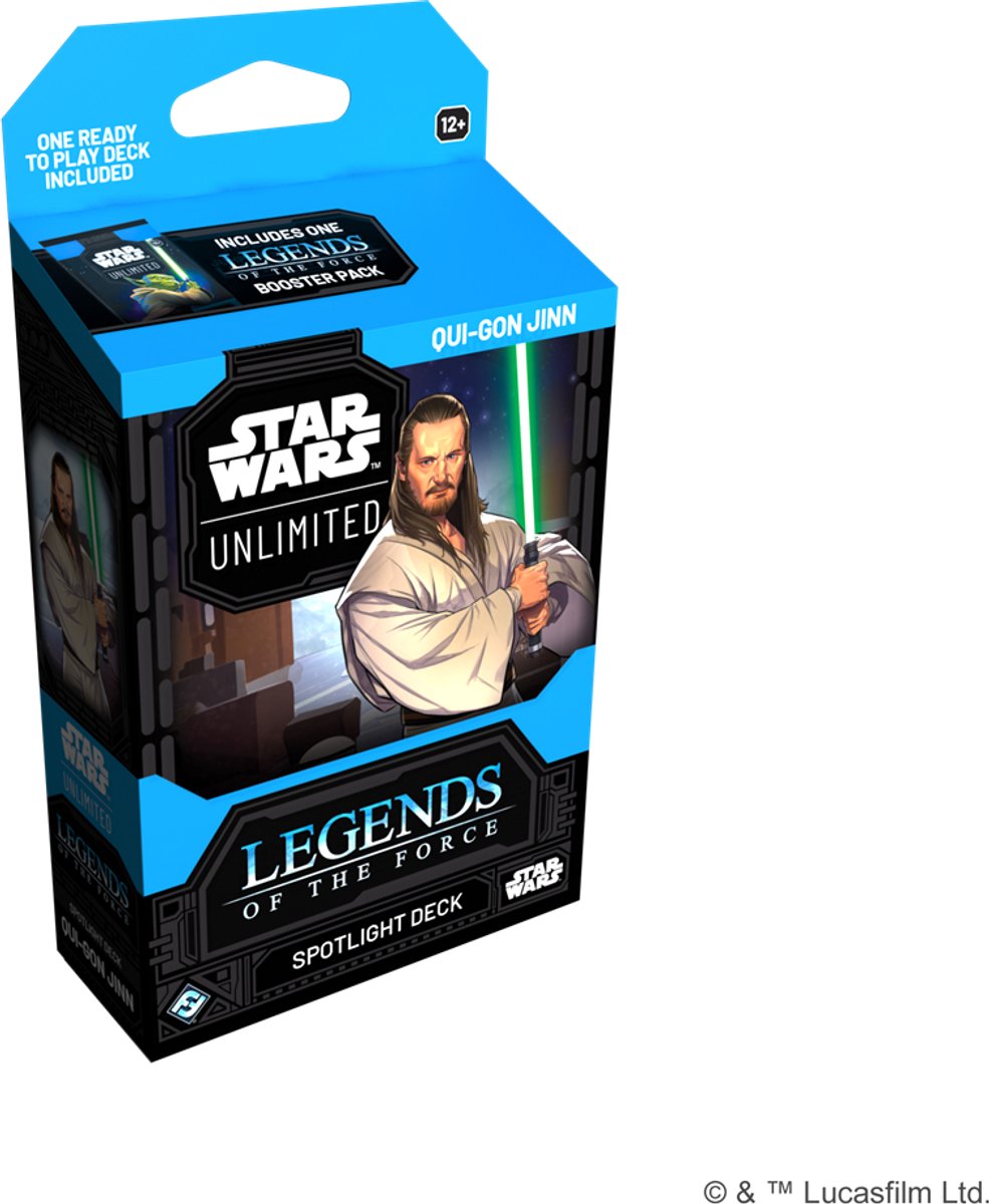 Fantasy flight games star wars unlimited legends of the force spotlight deck qui-qon jinn