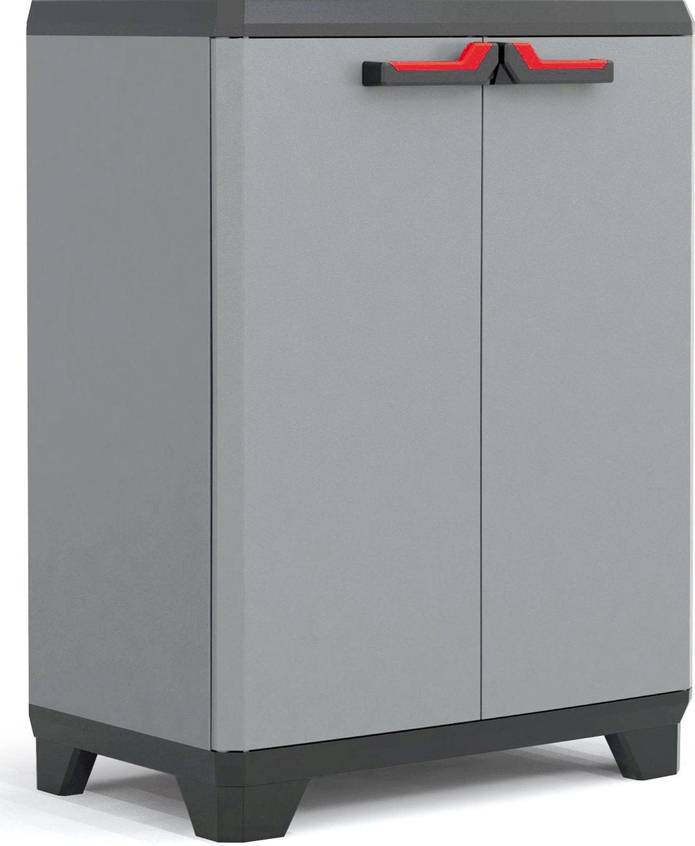 Keter stilo lage kast - 1 plank - 68x39x90cm - donkergrijs zwart