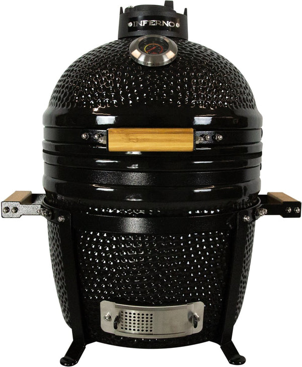 Inferno compact kamado barbecue - grilloppervlakte 34cm 13inch - zwart