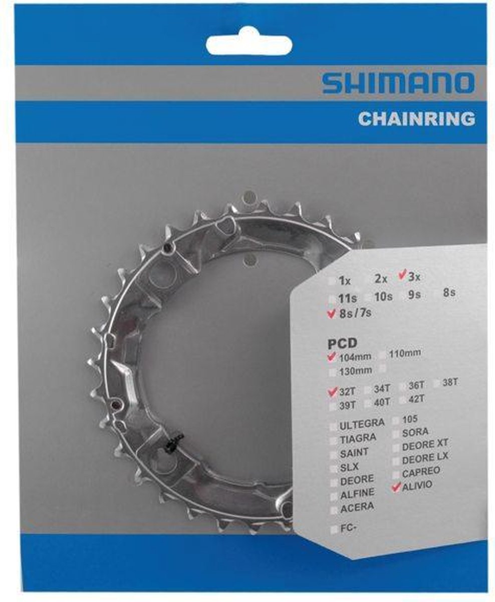 Shimano kettingblad Alivio Y1GM98020 104mm FCM415 zlv 32T