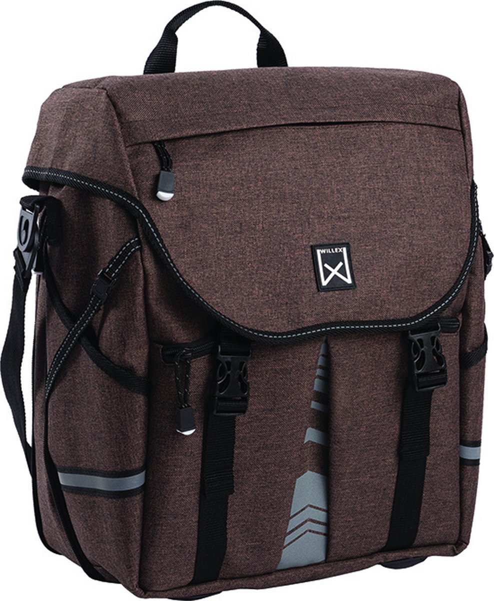 Willex pakaftas xl 1200 - enkele fietstas - 25liter- bruin