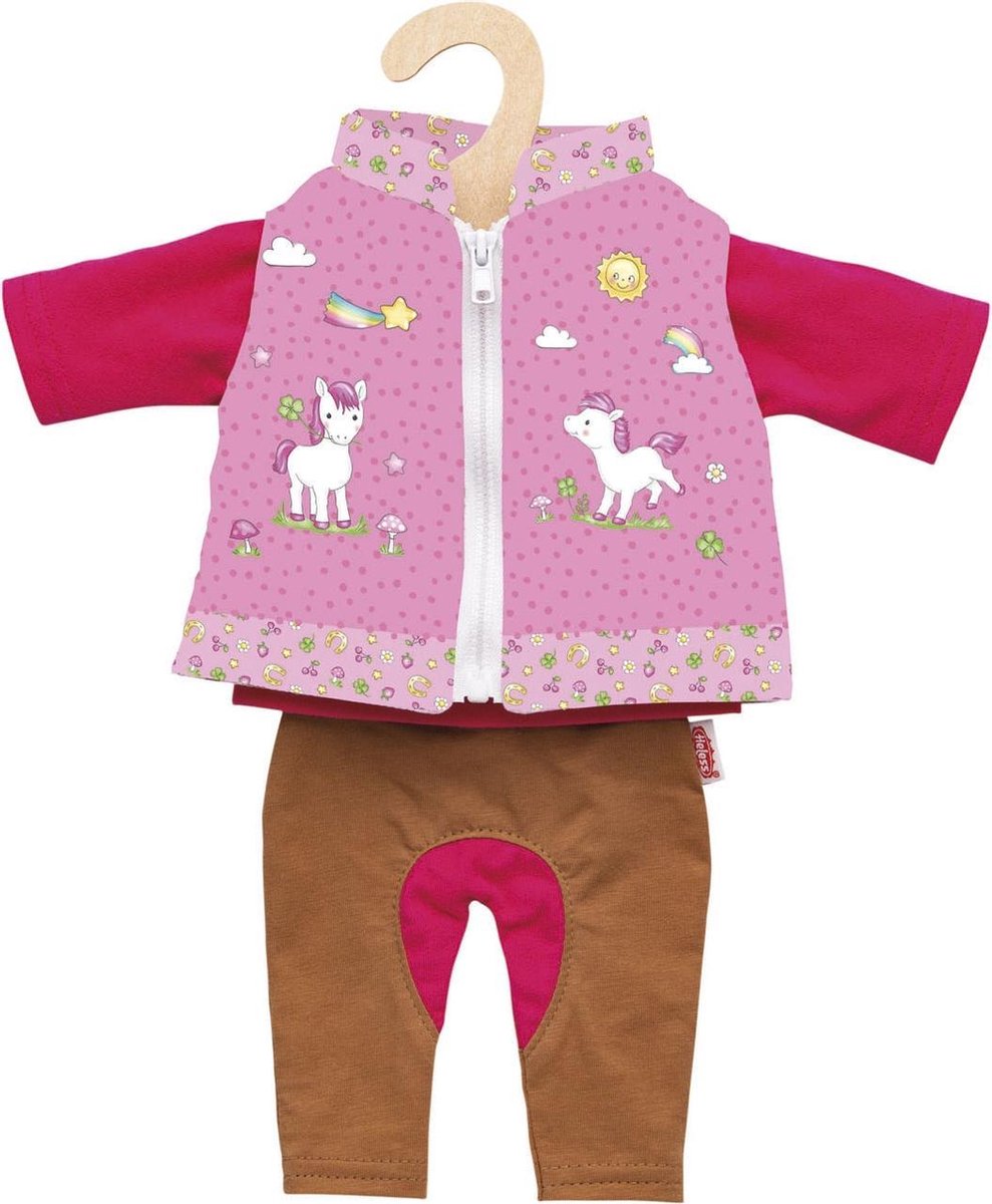 Heless poppenoutfit paardrijden - eenhoorn, 28-35 cm