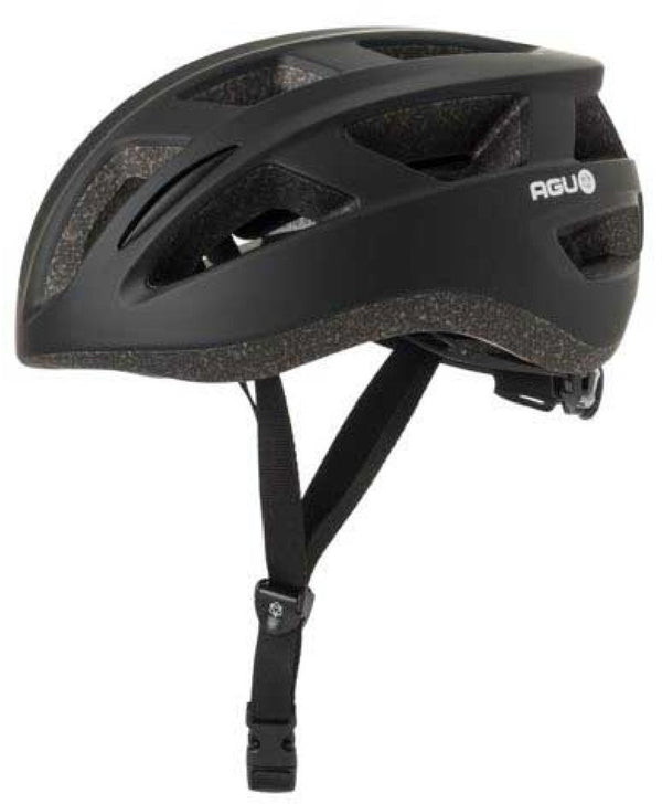 Agu attivo - fietshelm - in-mould - 59-61cm - unisex - zwart - 18 ventilatieopeningen - direct-dial systeem