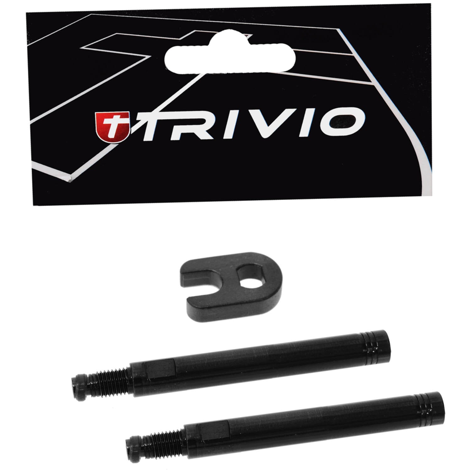 Trivio - ventielverlenger set zwart 50mm inclusief gereedschap