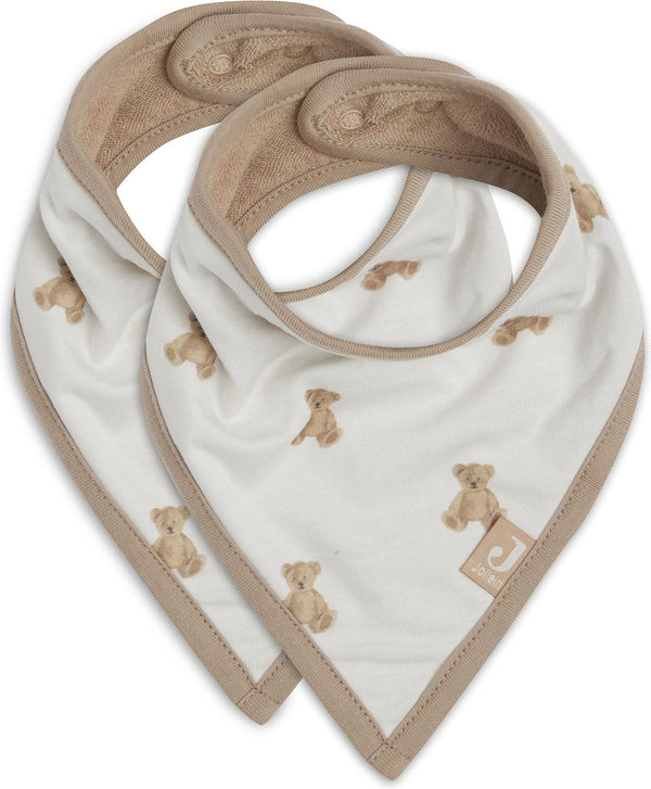 Jollein slab bandana teddy bear gots (2pack)