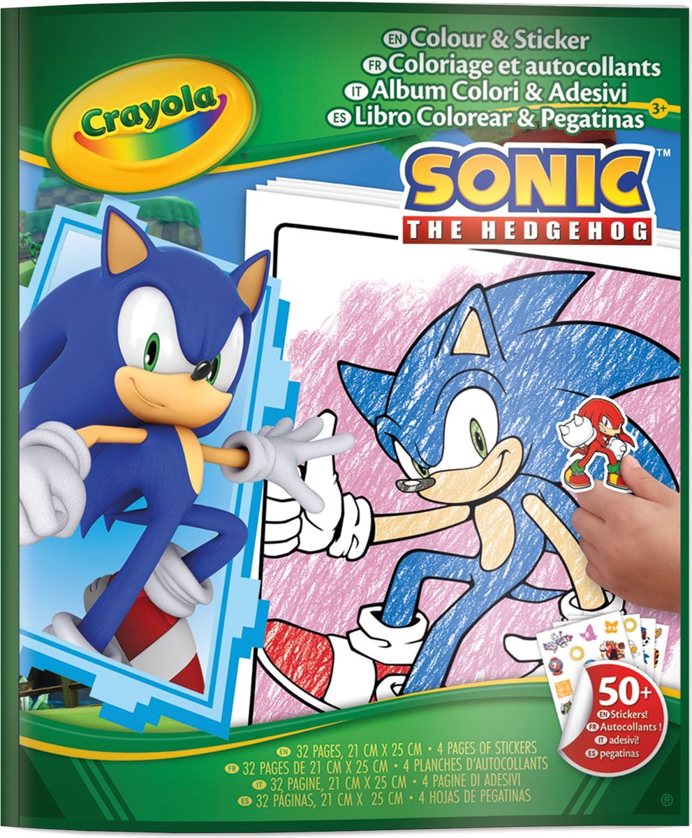 Crayola - kleurboek - sonic kleurboek met stickers