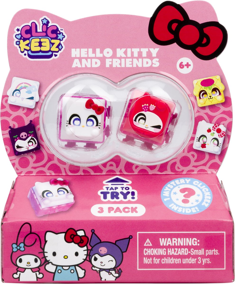 Goliath clickeez hello kitty friends 3 pack – fidget – verzamel ze allemaal! – anti-stress – speelgoed – toetsenbord fidget – 30+ om te verzamelen!