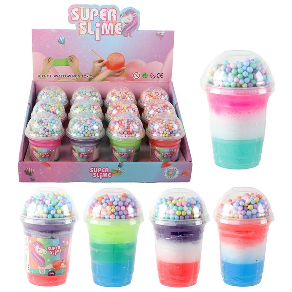 Ty super slime put met bolletjes unicorn 3-kleurig 160 gram
