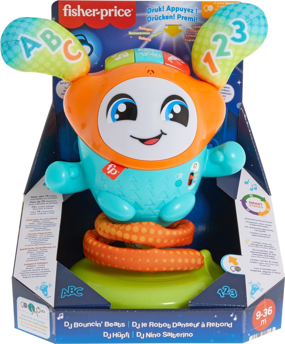 Fisher-price dj bouncin beats leerrobot - peuter speelgoed - meertalig
