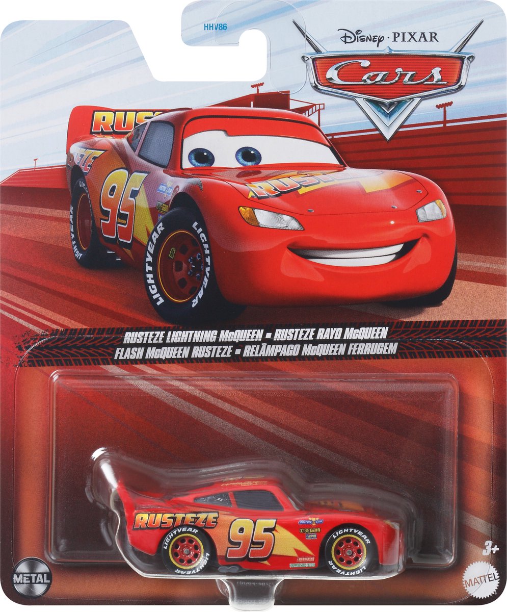 Mattel disney pixar cars lightning mcqueen, auto, 3 jaar, metaal, meerkleurig, rood