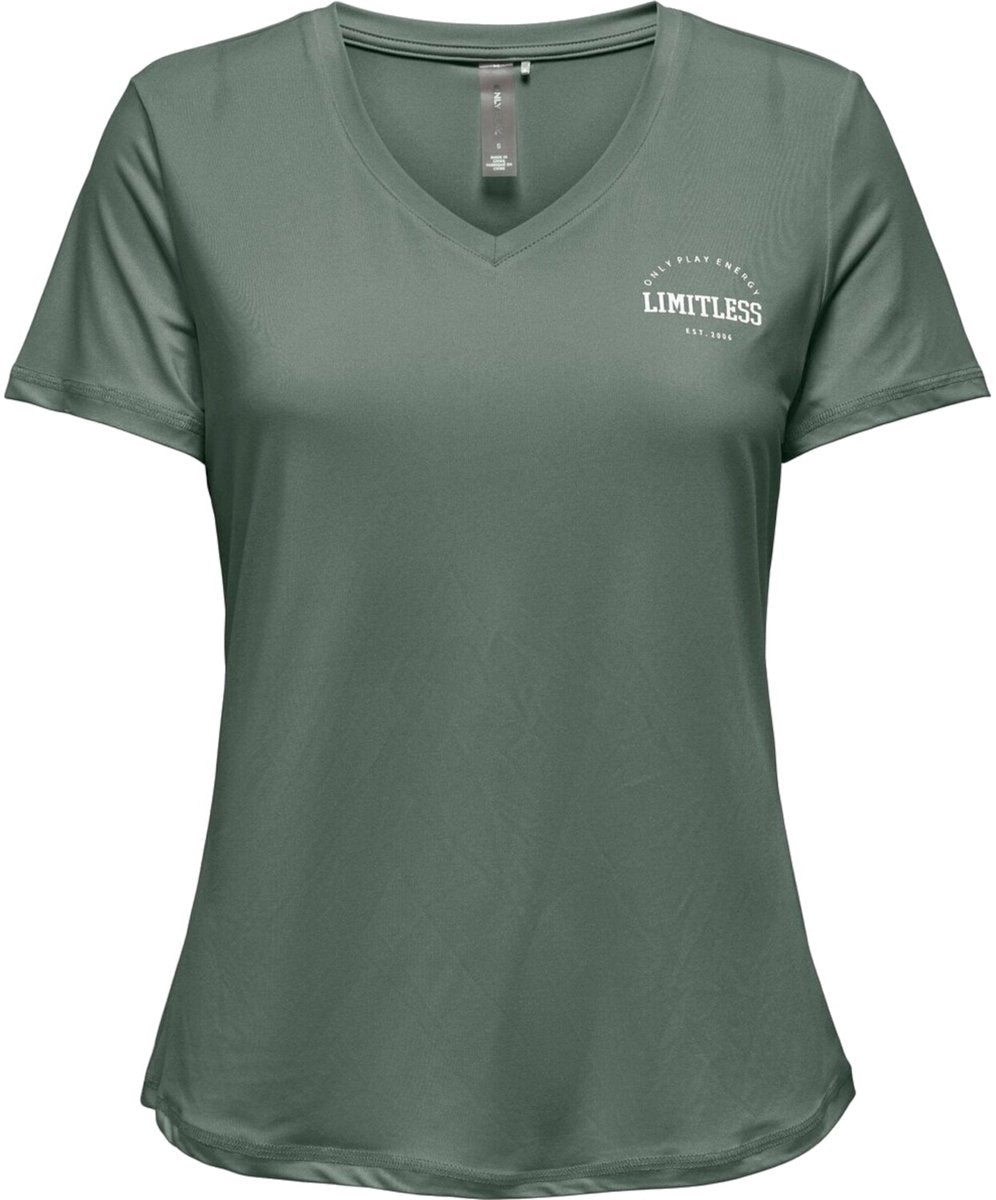 Only play - save life vn ss reg tee - training t-shirt korte mouw dames - groen