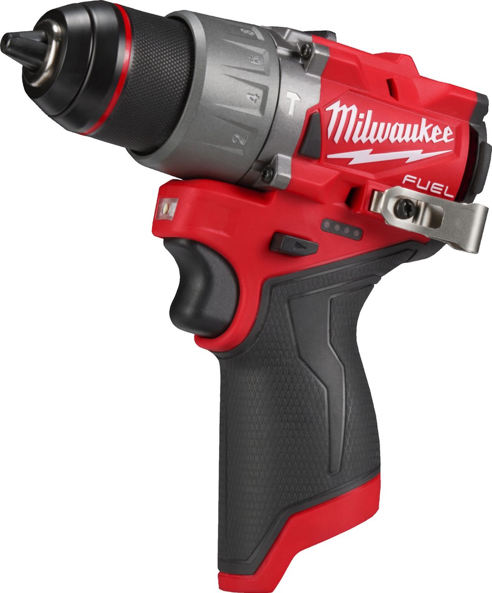 Milwaukee m12 fuel™ fpd2-0 compacte accu klop- schroefboormachine 12v basic body - 4933479867