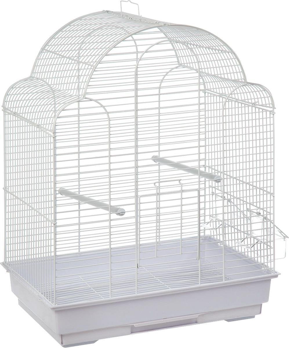 Flamingo parkietenkooi bali - 42 x 30 x 58 cm wit