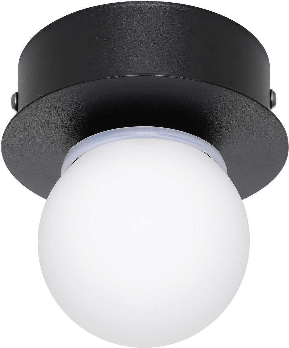 Eglo mosiano plafondlamp - wandlamp - badkamer - led - ø 11 cm - zwart wit