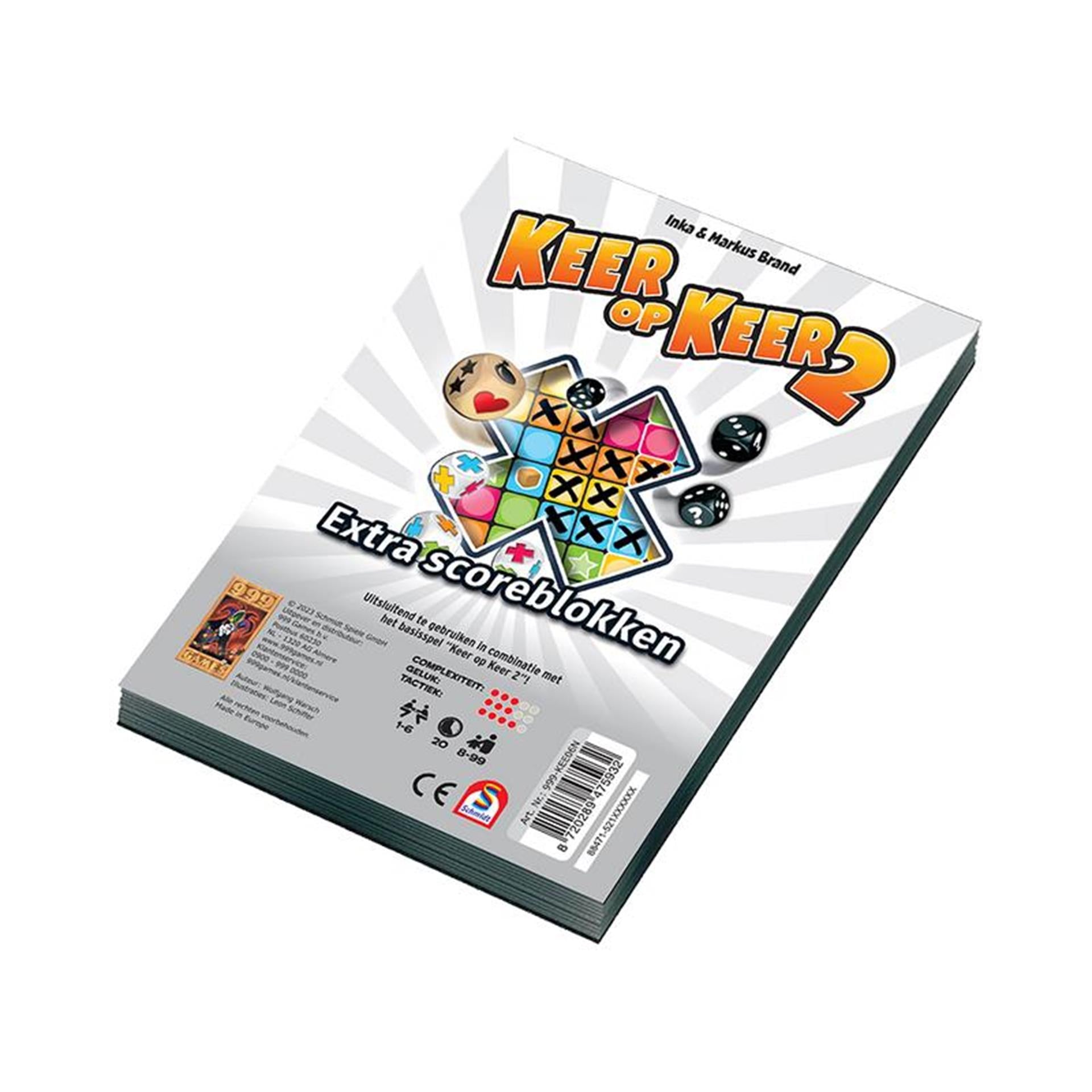 999spellen 999 spellen keer op keer 2 scoreblok niveau 1, 2e.