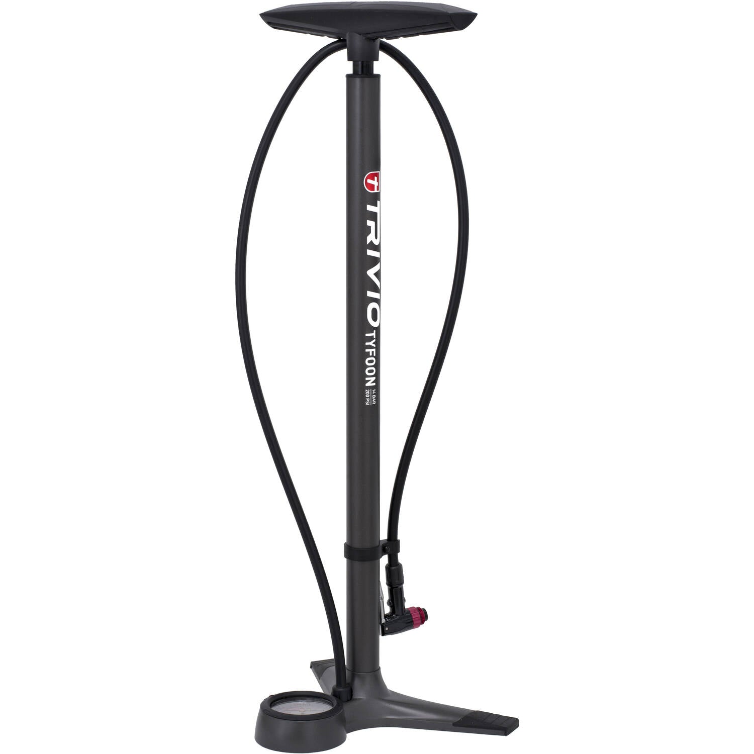 Trivio - fietspomp tyfoon fietspomp hogedruk 14 bar 200 psi aluminium