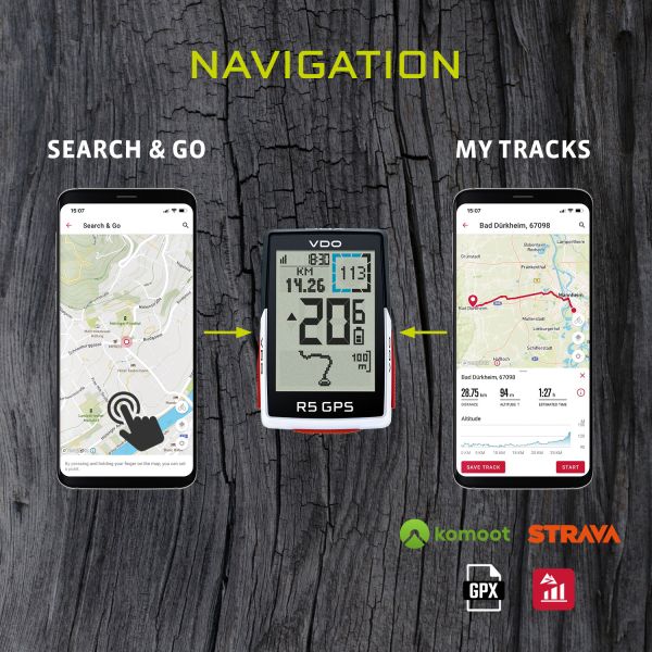 Ordinateur de vélo VDO R5 GPS
