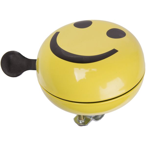 M-wave fietsbel ding-dong ø80mm - smiley geel