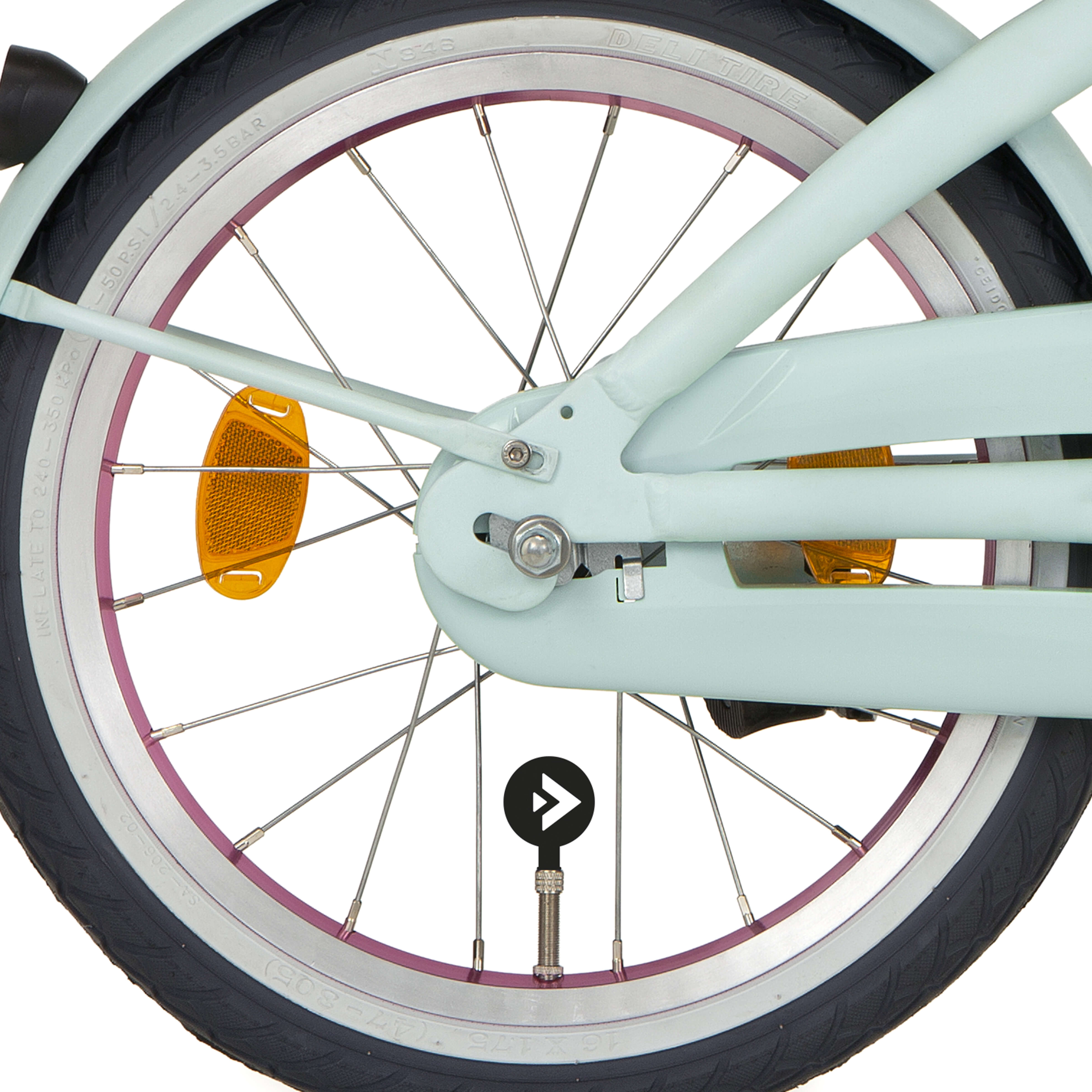 Alpina Achterwiel 16 remnaaf J20 anoid roze zink spk